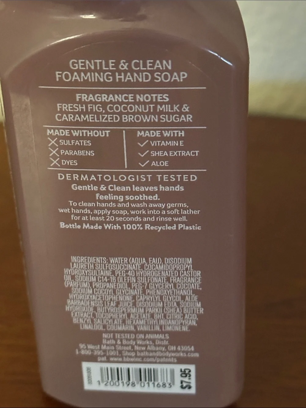 Bath & Body Works Mauve Foaming Hand Soap - Brown Sugar & Fig